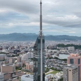 福岡タワー周辺のドローン空撮